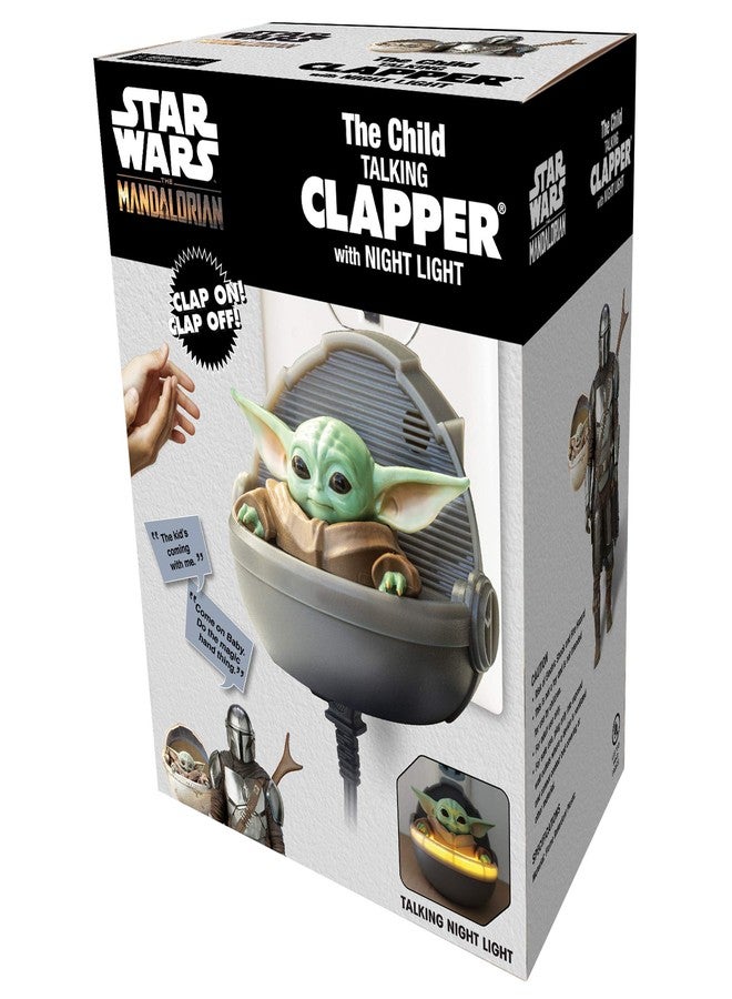 Clapper Star Wars - The Mandalorian - The Child aka Baby Yoda Talking Night Light by Joseph Enterprises, Wireless Sound Activated On/Off Light Switch, Clap Detection - Image 4