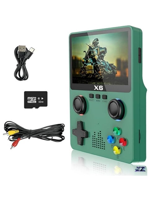 Handheld Retro Game Console – 32GB TF Card, 6,000+ Preloaded Games, 11 Emulators, 3.5-Inch IPS Screen, Portable Retro Gaming Console for Classic Games Lovers