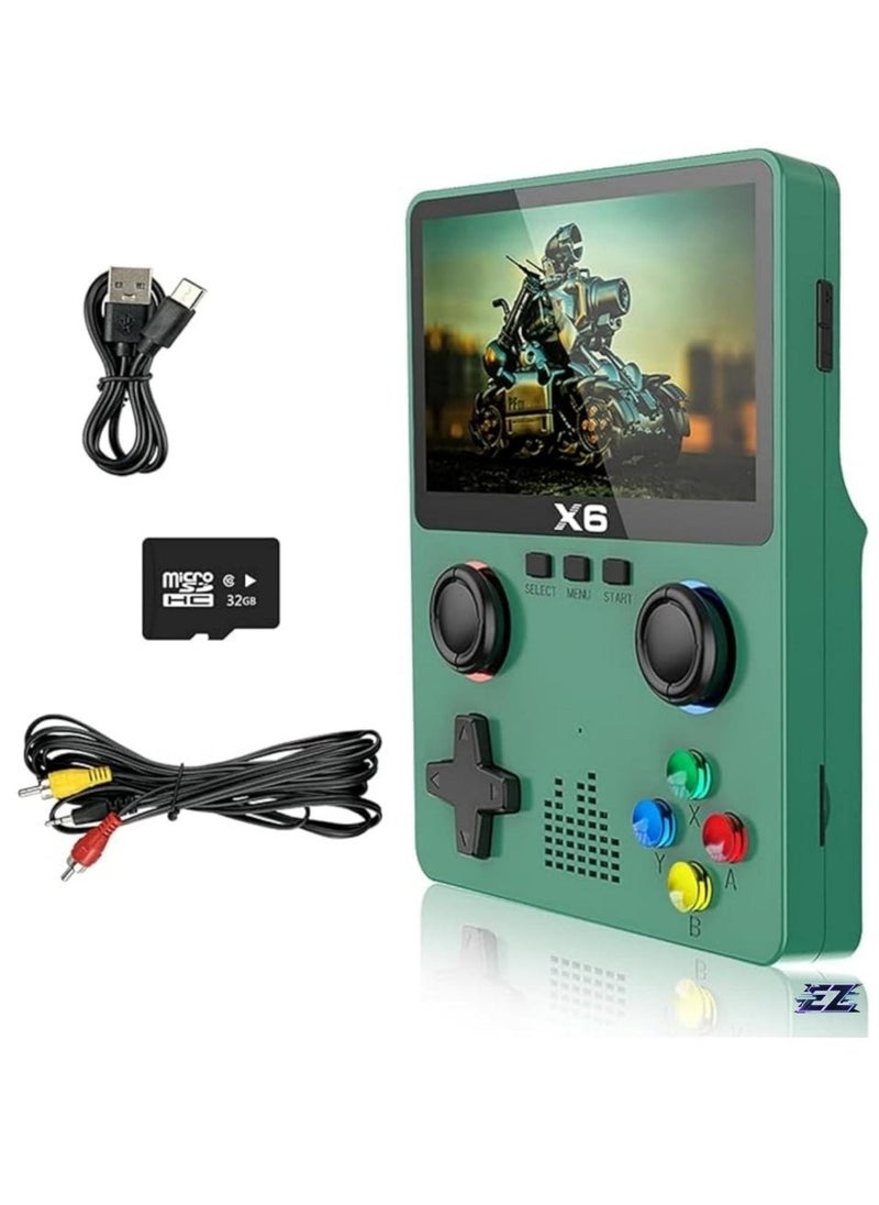 ELTRAZONE Handheld Retro Game Console – 32GB TF Card, 6,000+ Preloaded Games, 11 Emulators, 3.5-Inch IPS Screen, Portable Retro Gaming Console for Classic Games Lovers  - Image 1