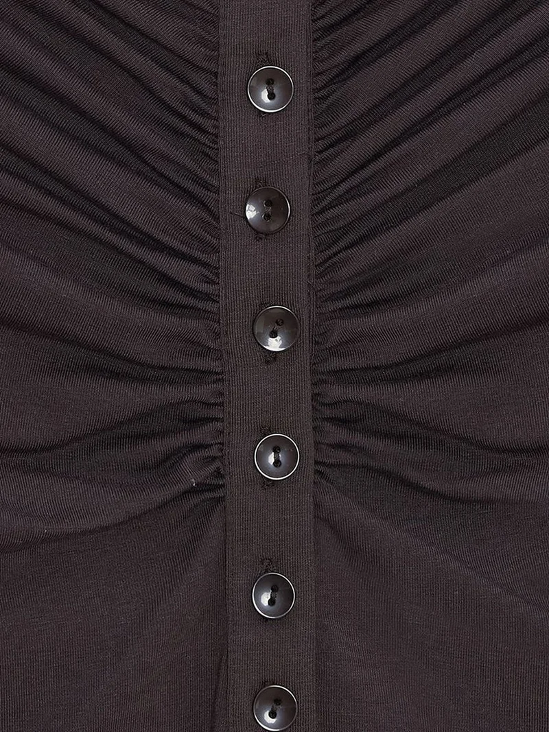 Dilvin Black DILVIN Slim-fit Boat Neck Bodysuit Blouse for Women | Best Price UAE