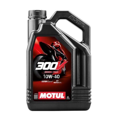 Motul 104121 300V Factory Line 4T 10W-40 100% Synthetic Engine Oil 4 Liters Ester Core Technology Racing Motorcycle Motor Lubricant - Image 1