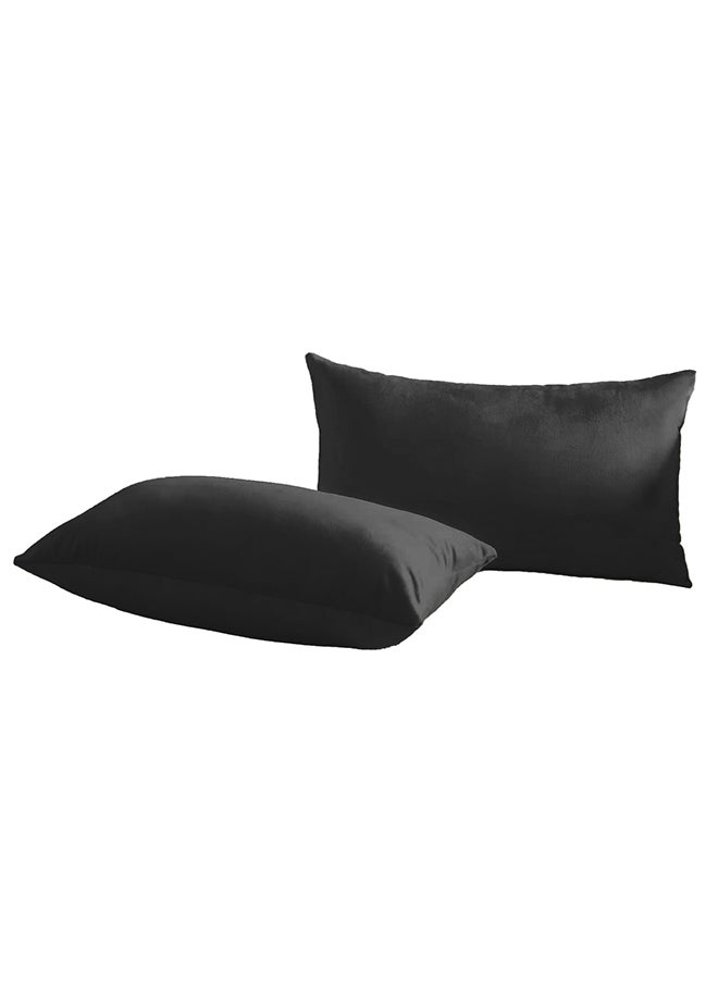 House One - Set of 2 Pieces Rectangular Soft Velvet Decorative Cushion with Solid Design and Attractive Colors - 50x30 cm - Image 1