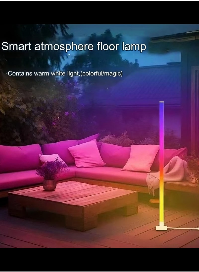 أو قو هوم مصباح زاوية LED بتحكم عن بعد بقوة 20 واط - ضوء أبيض متعدد الألوان، مصنوع من مادة ABS، الحجم: 55 × 13.78 بوصة  - Image 4