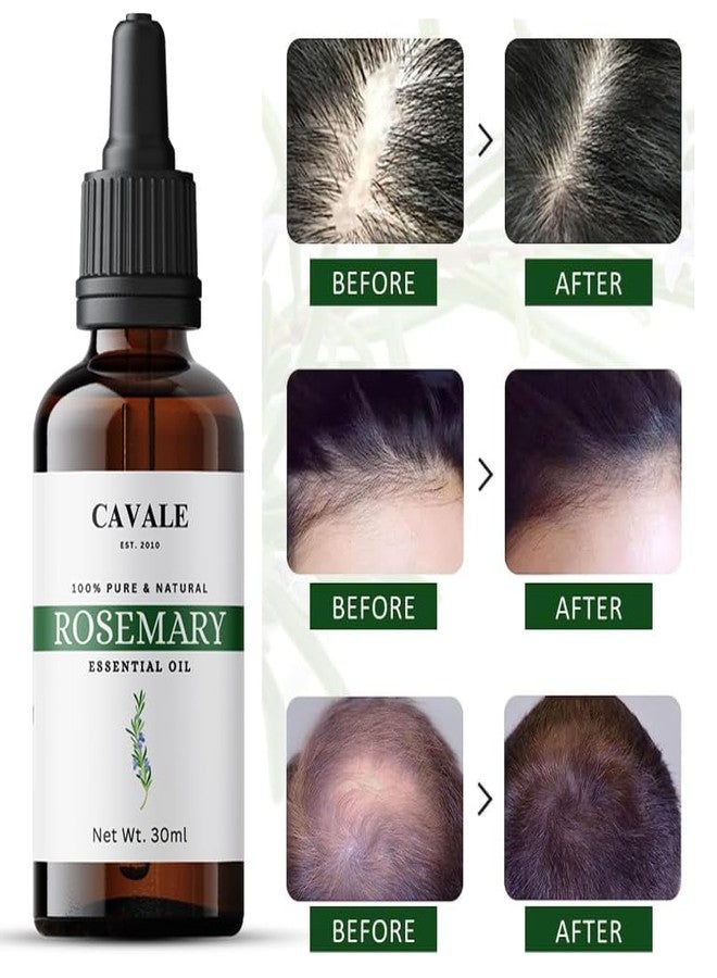 CAVALE Rosemary Essential Oil for Hair Growth, Hair Fall Control and Nourishment, Skin Care | Clinically Tested & Ecocert Certified Organic 100% Pure, Natural, Undiluted | 30ml - Image 3