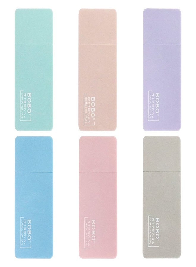 etspolt White Out Tape 6 Pcs White Out Correction Tape Pastel Mini Whiteout Correction Tape for Office Supplies Note Taking - Image 1