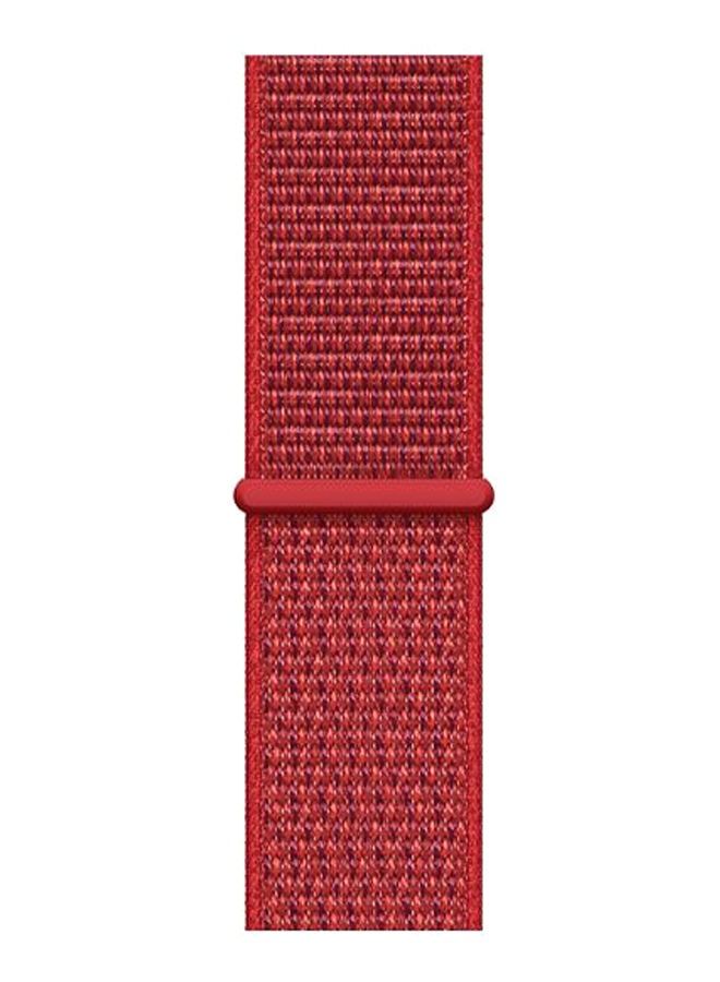 Nylon Replacement Strap For Apple Watch Series 5/6/7 42/44/45mm Red - Image 1