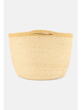 Muy Mucho Round Cotton Basket With Handle 28 x 25 Cm, Beige  - Image 2
