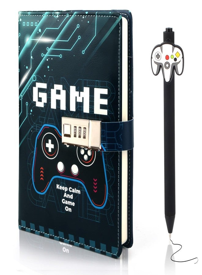 Purtarly Video Game Diary for Boys Ages 8-12, Game Journal with Lock for Teen Boys 10-18, Cool Birthday Gifts for Kids Journal with Pen, Gaming Notebook Writing Drawing Gifts for 8 9 10 11 12 13 14 15 16 Teenagers - Image 1