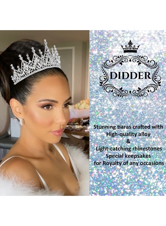 Didder Silver Tiaras and Crowns for Women Halloween Gothic Tiara Crown Prom Queen Crowns for Women Quinceanera Princess Crown Tiaras for Girls Pageant Birthday Party Crown Wedding Headpiece Tiaras for - Image 2
