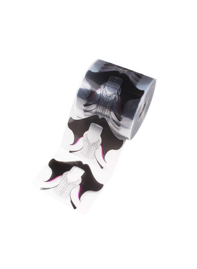 yigo 500 Pcs/Roll Nail Form Clear Nail Art Guide Form Acrylic Uv Gel Tips Extension Black Butterfly Design Uv Nail Extenion Sticker - Image 4