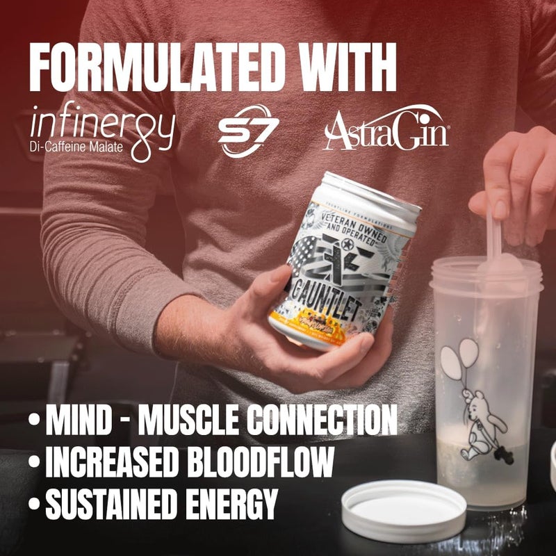 FRONTLINE FORMULATIONS Gauntlet PreWorkout Powder Explosive Workouts Laser Focus Mid Stim Amazing Flavor Veteran Owned and Operated 25 Servings Blue Coconut Lemonade - Image 3