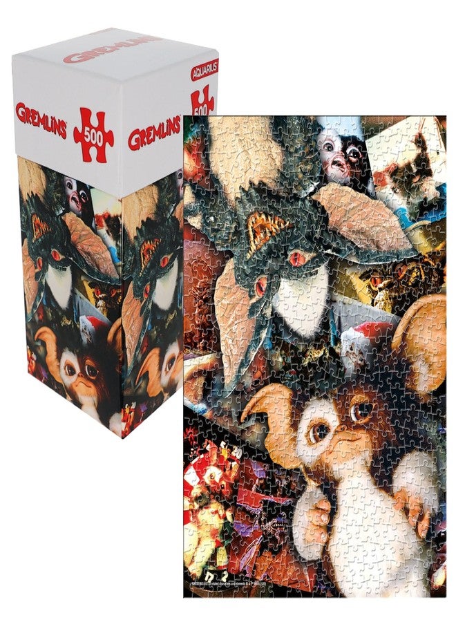 AQUARIUS Gremlins 500 Piece Jigsaw Puzzle for Adults and Teens - Gizmo Mogwai 80s Horror Movie Collectible Puzzles 14"x19" - Warner Bros Retro Gift - Image 1
