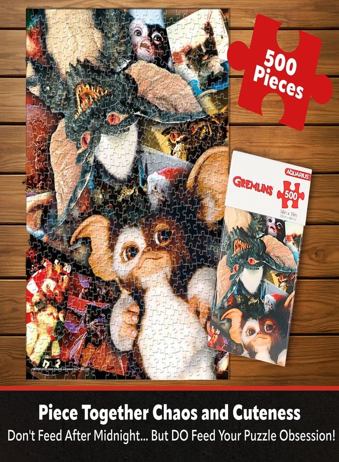 AQUARIUS Gremlins 500 Piece Jigsaw Puzzle for Adults and Teens - Gizmo Mogwai 80s Horror Movie Collectible Puzzles 14"x19" - Warner Bros Retro Gift - Image 2