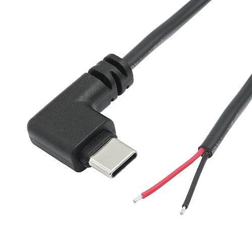 Maixbomr Right Angle USB C to 2 Pin Bare Wire Open End Wire 2M/6FT, 90 Degree USB Type C Male Plug Pigtail Power Cable 22AWG 5V/3A, for USB C Equipment Installed or Replacement Repair DIY Cable(2Pcs) - Image 2