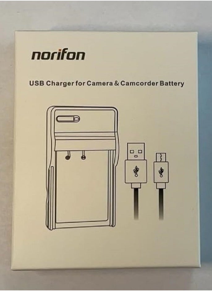 Norifon - CGA-S005 USB Charger for Panasonic Lumix DMC-FS1, DMC-FS2, DMC-FX01, DMC-FX07, DMC-FX10, DMC-FX12, DMC-FX150, DMC-FX180, DMC-FX3, DMC-FX50, DMC-FX8, DMC-FX9, DMC-LX1, DMC-LX2 Camera and More - Image 1