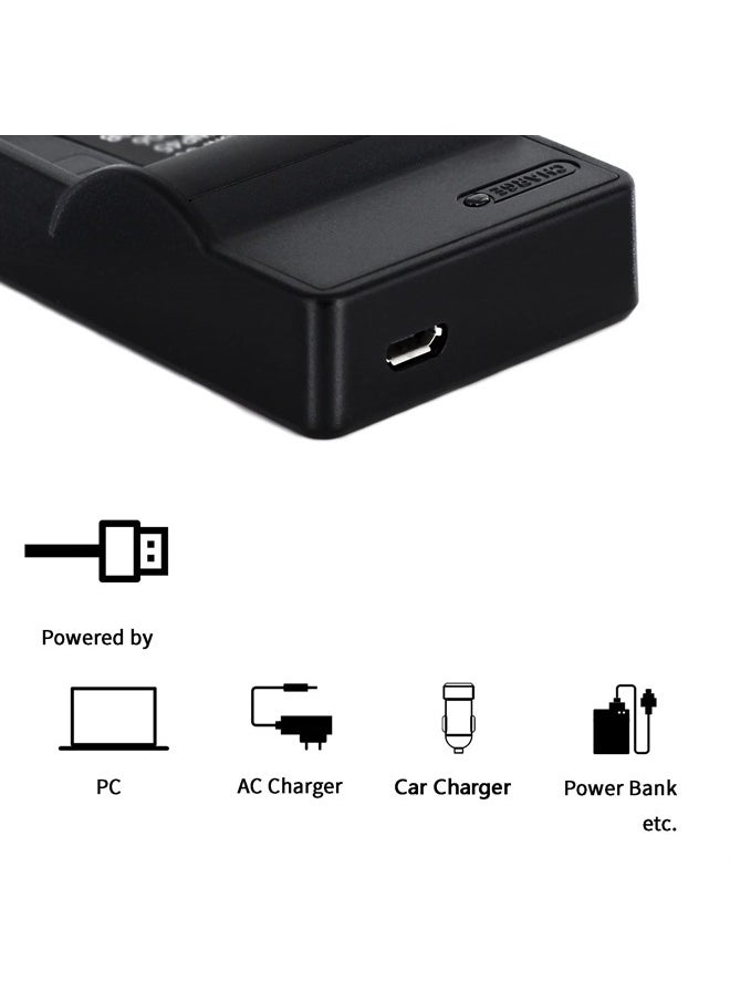 Norifon - CGA-S005 USB Charger for Panasonic Lumix DMC-FS1, DMC-FS2, DMC-FX01, DMC-FX07, DMC-FX10, DMC-FX12, DMC-FX150, DMC-FX180, DMC-FX3, DMC-FX50, DMC-FX8, DMC-FX9, DMC-LX1, DMC-LX2 Camera and More - Image 1