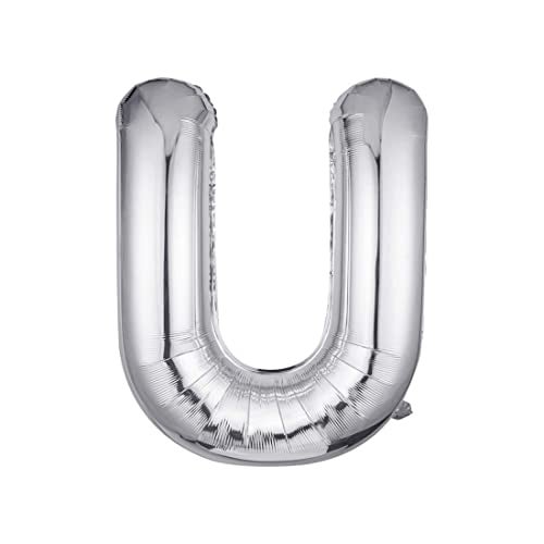 JUST PARTY Silver Letters Alphabets Foil Balloons for Birthday/Anniversary/Bachelorette/Wedding/Farewell & Other Ocassions, Make Your Own Custom Phrase - Image 1