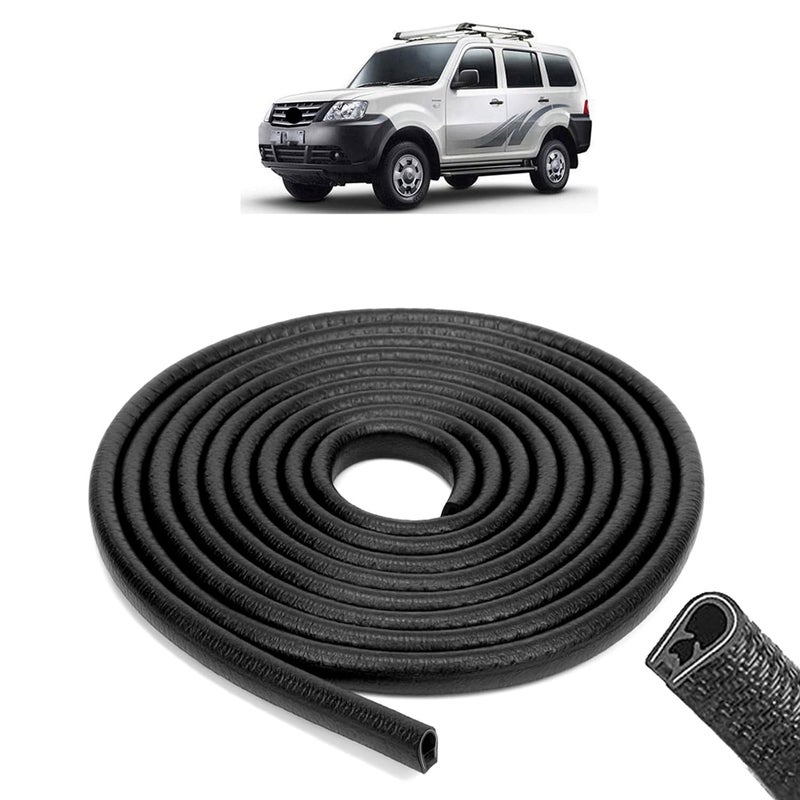 AOSIS - Tata Movus Car Door Edge Protector U-Shaped Rubber, Built-in Steel, 5 Meter - Image 1