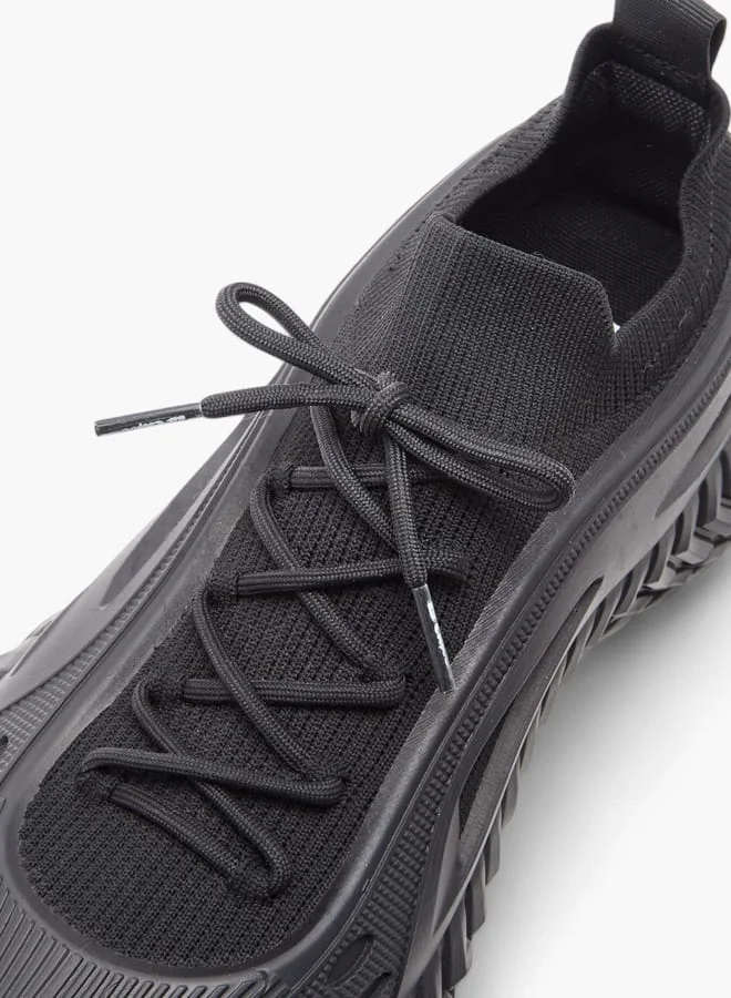 Lee Cooper Men's Panelled Sneakers with Lace-Up Closure