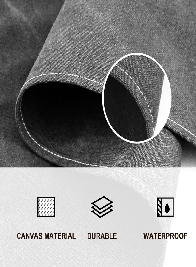 Ofrdncy Chef Aprons for Men Women with Large Pockets, Cotton Canvas Cross Back Heavy Duty Adjustable Work Apron - Image 4