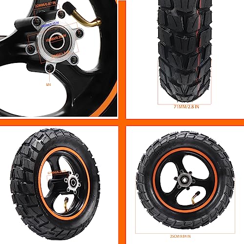 HTBCCHB 80/65-6 Scooter Tire,Front tires Wheel Aluminium hub, 10 Inch Replacement Thickened Pneumatic Tyres for Electric Scooter 255x80 10x3.0 scooter inner tubes(off road) - Image 2