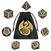 DND DADO Metal Dice Set 7pcs Polyhedral Metal DND Dice Set DND Starter Set DD Gifts with Gift Bag Role Playing Board Games Accessories Bronze - Image 2