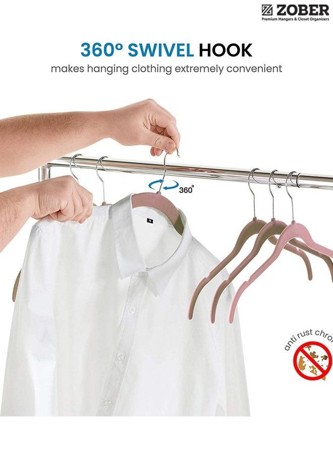 ZOBER - Non-Slip Velvet Shirt and Dress Hangers - Image 1