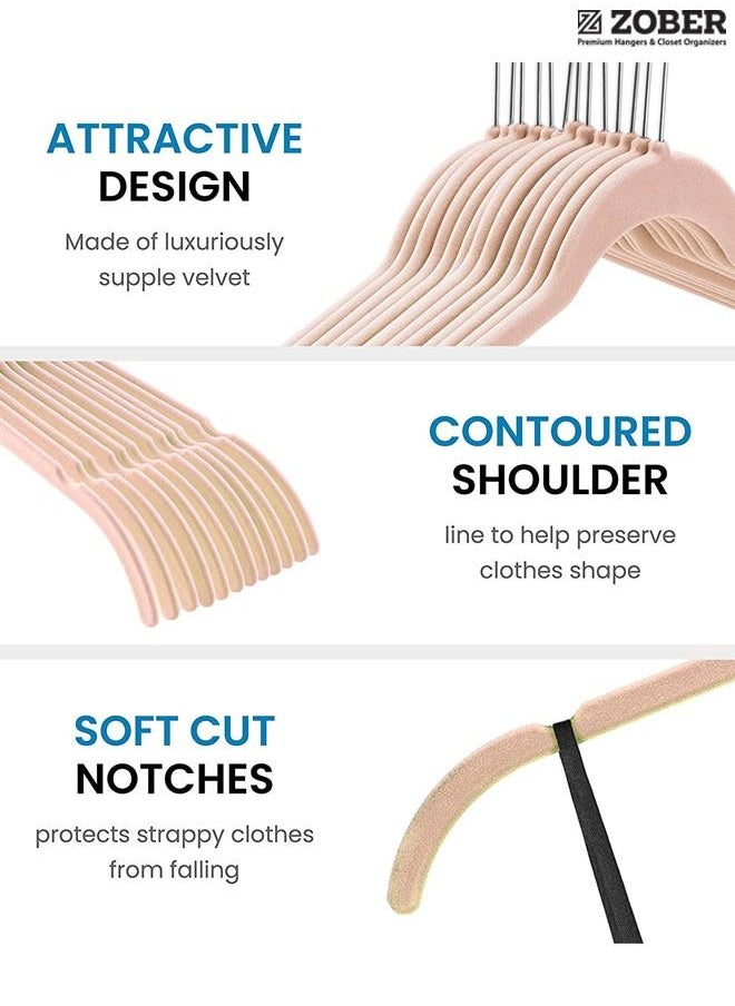 ZOBER - Non-Slip Velvet Shirt and Dress Hangers - Image 1