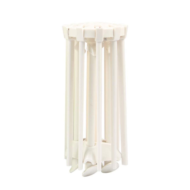 Cambom Foldable Pasta Drying Rack- Plastic Spaghetti Noodle Dryer With 10 Bar Handles White - Image 3
