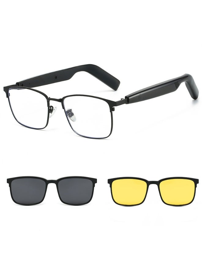 ZESITH Multifunctional Smart Bluetooth Glasses, Photochromic Anti Blue Light With Polarized Night Vision Double Magnetic Lens 1601 - Image 1