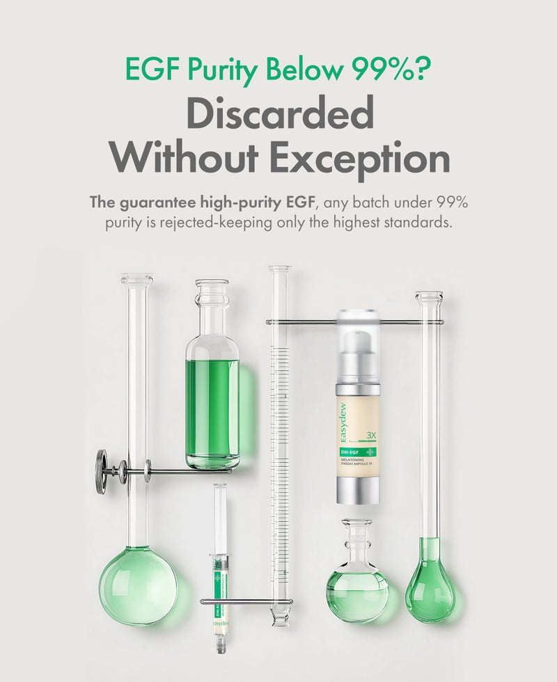 Easydew DW-EGF Melatoning Ampoule 1X - Hydrating Dark Spot Serum with Niacinamide & Glutathione for Uneven Skin - Fast Absorbing Day & Night Ampoule Korean Skin Care (Pump 0.27 fl oz, EGF 1X) - Image 4
