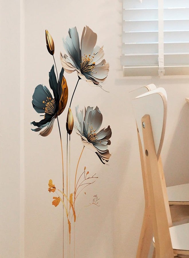 CNUSER 3D Wall Stickers DIY Flower Wall Decal Removable Waterproof Wall Art Decor for Bedroom Living Room Offices Home Decoration (Floral) - Image 2