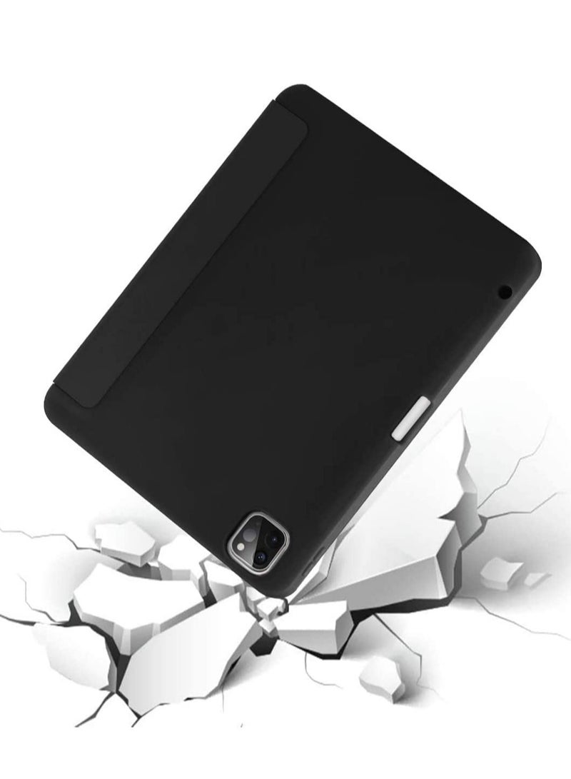 ELTRAZONE Case for iPad Pro 11 Inch 2021(3rd Gen)/2020(2nd Gen) with Pencil Holder [Support iPad 2nd Pencil Charging/Pair] Slim Trifold Stand, Smart Protective Case Cover (Black) - Image 2