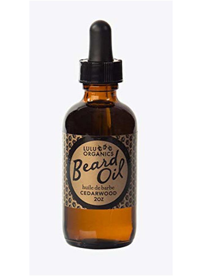 Lulu Organics - Argan Oil for Beard, Natural Moisturizer for Men Facial Hair Growth with Cade Berry Cedar Wood Scent, Supports with Natural Oil Essential 2oz bottle - Image 1