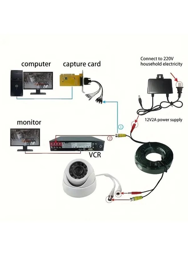 20M 787 4in AHD Monitor Extension Cable BNC DC Coaxial Video Power Connector Plug Play - Image 5