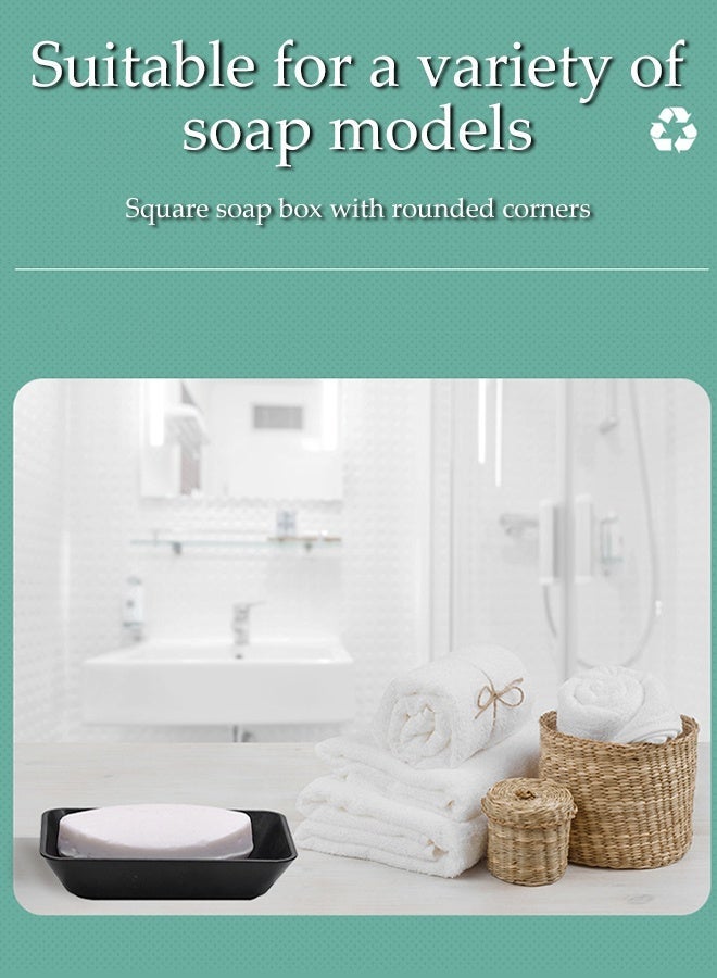 DUNISO 8 Pieces Bathroom Accessories Set with Tray,Luxury Plastic Bath Set Including Soap Dish,Toothbrush cup, Toothbrush Holder, Soap Dispenser, Toilet Brush with Holder, Garbage Bin (Black) - Image 5