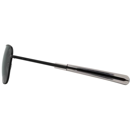 AO Original Pilot Sunglasses - Black - True Color Gray SkyMaster Glass Lenses - Bayonet Temple - 55-20-140 - Image 2