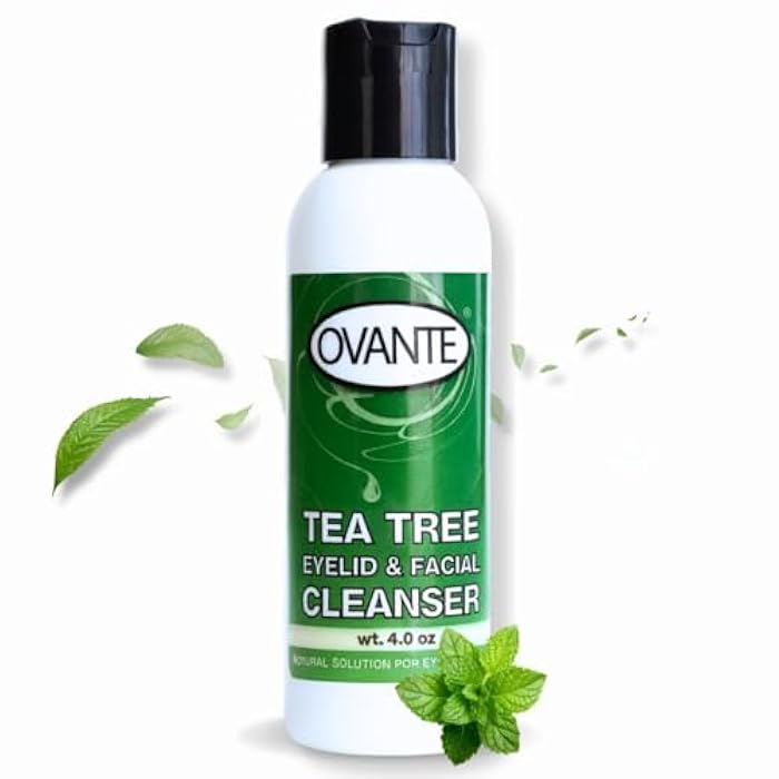 Ovante Tea Tree Oil Eyelid, Facial Cleanser Wash For Demodex Prone Skin 4.0 oz - Image 1