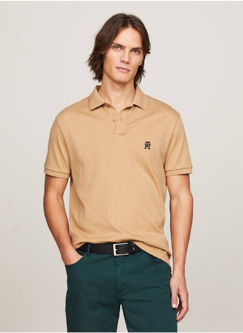 Men's Th Monogram Embroidery Interlock Regular Polo -  Pure cotton interlock, Green - pzsku/ZE1EC3C1C7E8BF50B0EAEZ/45/_/1724216650/e2989d9b-6f79-4126-9bc2-86beb7e7fc4f