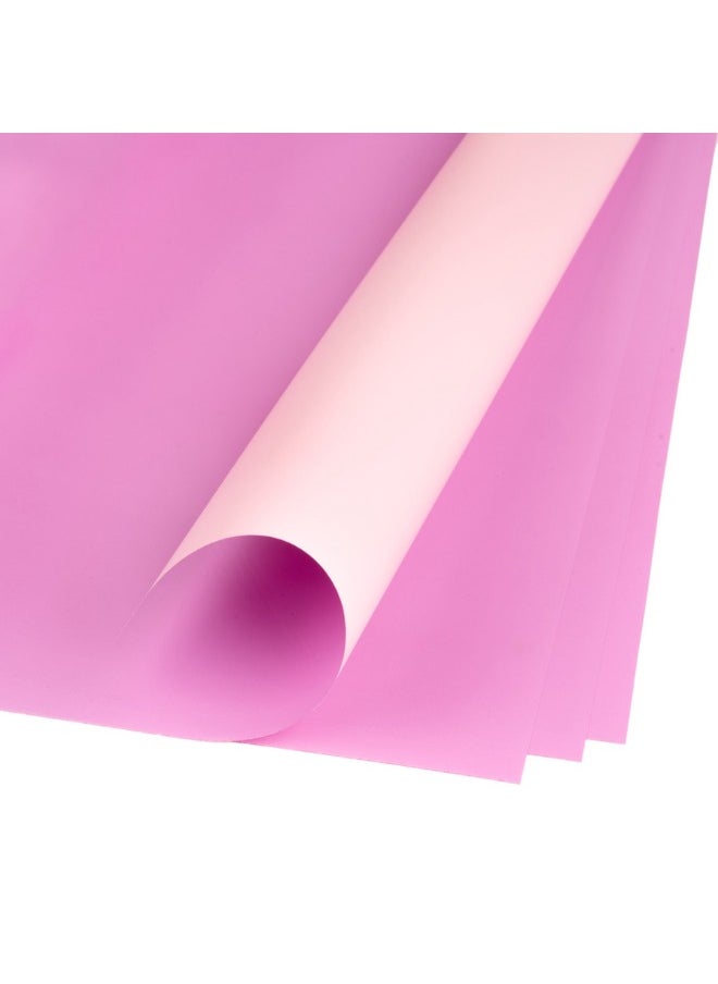 Gulf Flowers - Bicolor Double-Sided Wrapping Film – 63 Micron, 20pcs, 58cm x 58cm, Purple-Pink - Image 1