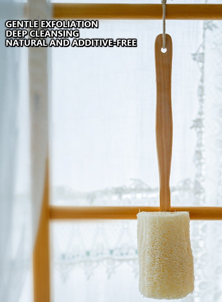 Shower with natural back brush, soft natural plant body brush, for male and female shower exfoliation - Image 2