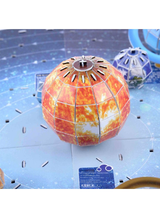 أحجية ثلاثية الأبعاد للنظام الشمسي كوكب غلوب بركان نموذج العلوم والتعليم ألعاب مجمعة يدويًا - اللون: الأرض - Image 3