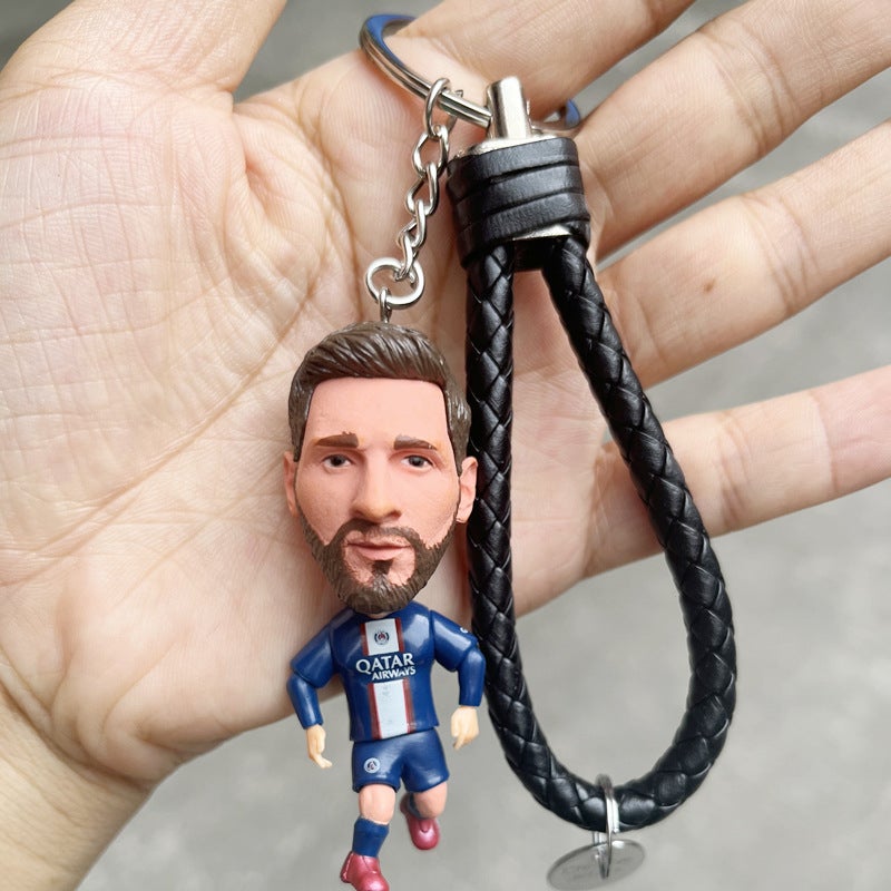 In Stock Football Doll Keychain - Real Madrid, Ronaldo, Neymar, Dortmund Haaland, Messi, Mbappe - Image 1