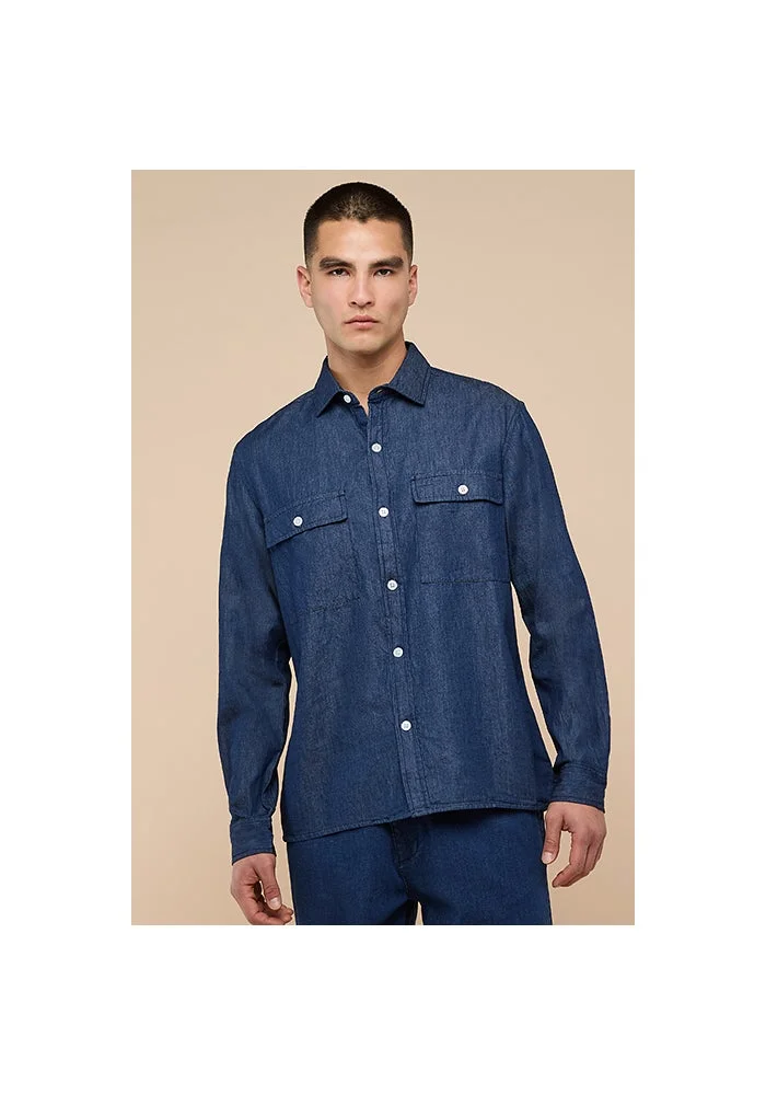 Washed Straight Denim Pants with Elastic Waist