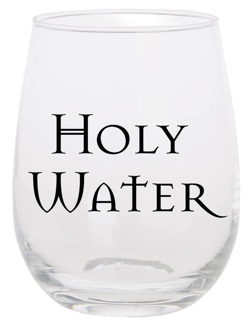 Twerp Funny Catholic Gift  Christian Holy Water Wine Glass  15 oz