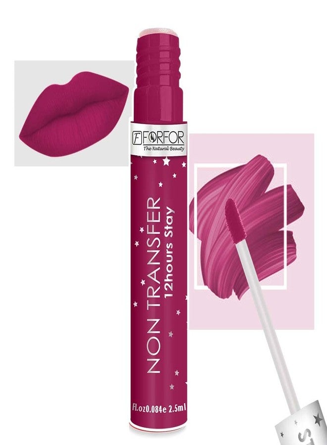 FORFOR® Star Matte Long Last Liquid Lipstick Super Pigmented Waterproof Pack of 2 (Maroon Fantasy, Berry Magenta,) - Image 3