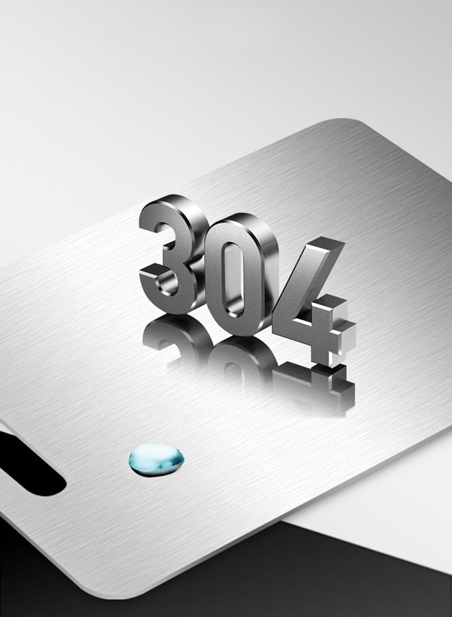 HOOPZOZA لوح تقطيع من الفولاذ المقاوم للصدأ HOOPZOZA للمطبخ مزدوج الجوانب من الدرجة الغذائية غير العفن 304 كبير لتقطيع اللحوم والفواكه والخضروات آمن في غسالة الصحون (46*30 سم) - Image 1