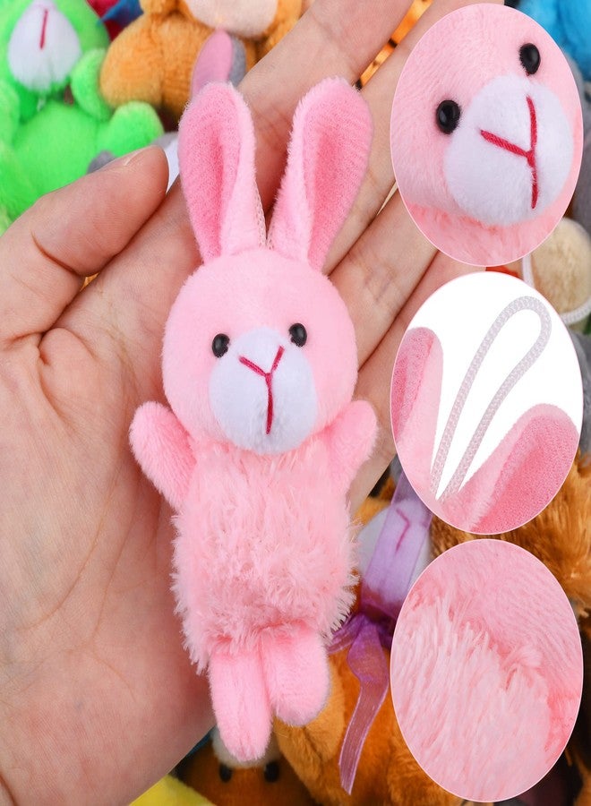 Fovths 64 Pieces Mini Plush Animals Toys Set Cute Small Stuffed Animal Keychain Jungle Animal Decor Goodie Bag Basket Fillers for Birthday Christmas Party - Image 3