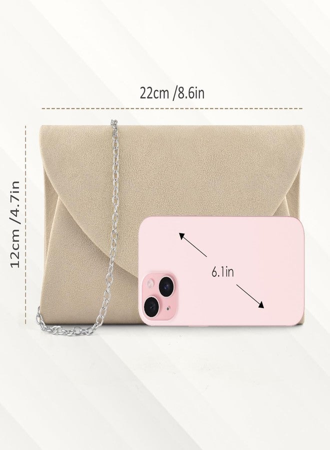 PACETAP Suede Clutch Purses for Women, Elegant Evening Bag for Women Formal, Crossbody bag Clutch Purses Handbags for Wedding Party Cocktail Prom Dinner - Image 3