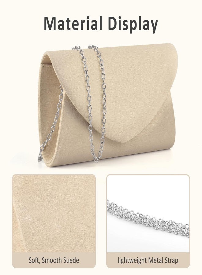 PACETAP Suede Clutch Purses for Women, Elegant Evening Bag for Women Formal, Crossbody bag Clutch Purses Handbags for Wedding Party Cocktail Prom Dinner - Image 4